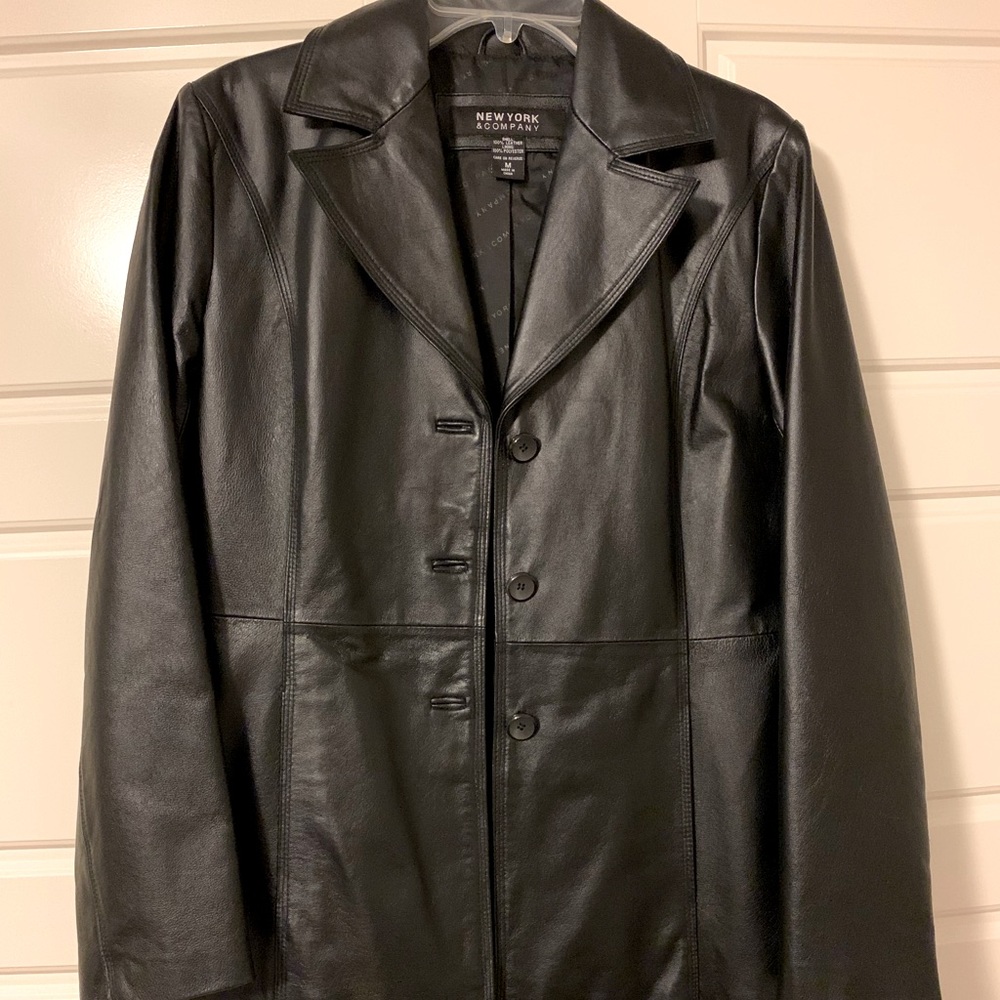 NY&CO Black Leather Jacket